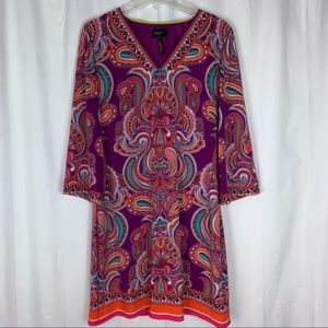 Laundry by Sherri Segal multicolor paisley dress L